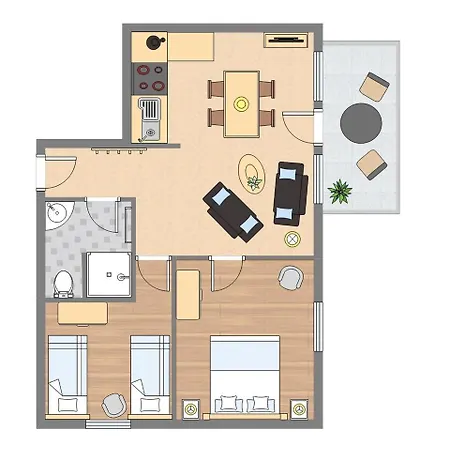 Renovierte Mit 2 Slz, Balkon, Waschmaschine * Ostseebad Kühlungsborn